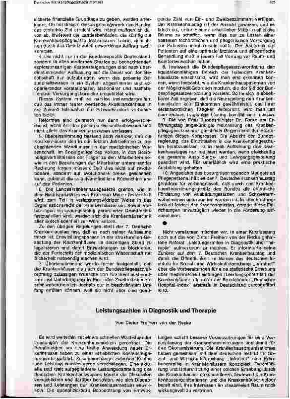 Vorschauseite 2: 7. Deutscher Krankenhaustag 22.-25. Mai 1973 in Hannover - Fortsetzung und Schluß