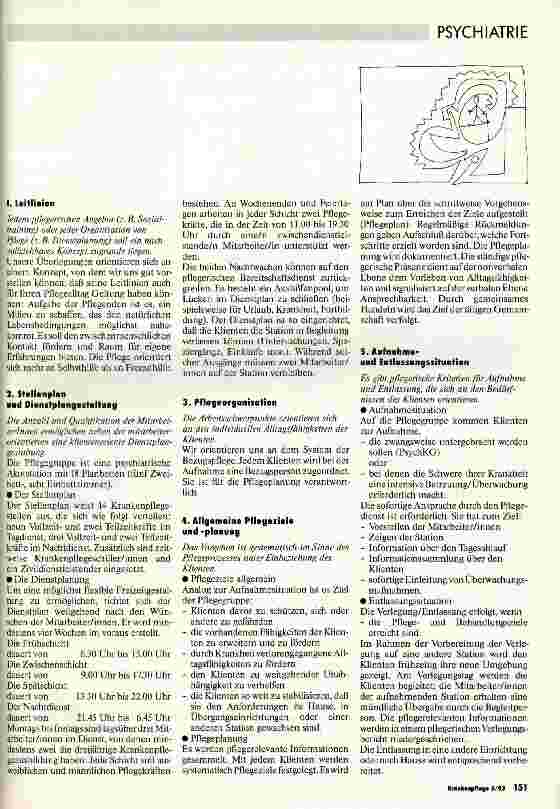 Vorschauseite 2: Das Pflegekonzept am Beipiel einer psychiatrischen Akutstation