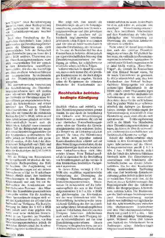 Vorschauseite 2: Einkaufsund Dienstleistungskooperationen (Teil II) Arbeitsrechtliche Folgen