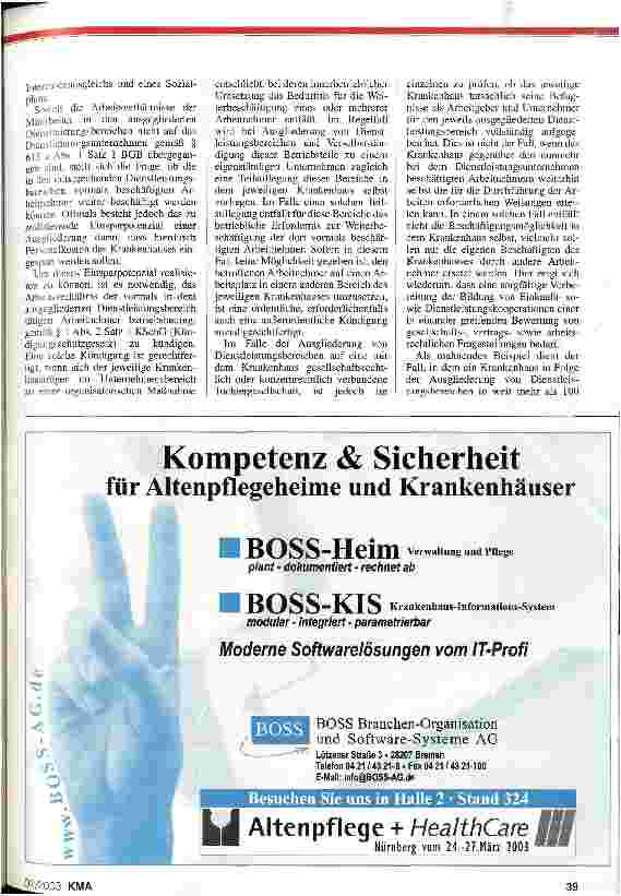 Vorschauseite 4: Einkaufsund Dienstleistungskooperationen (Teil II) Arbeitsrechtliche Folgen