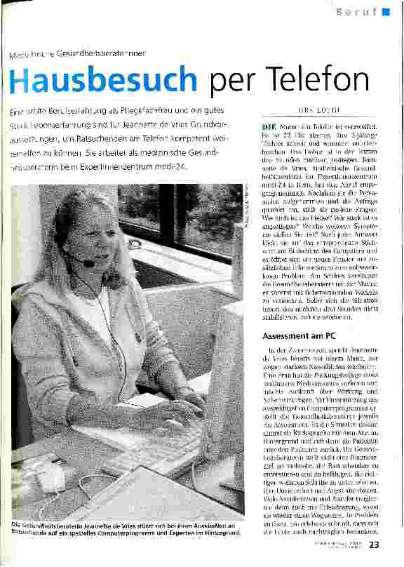 Vorschauseite 1: Hausbesuch per Telefon