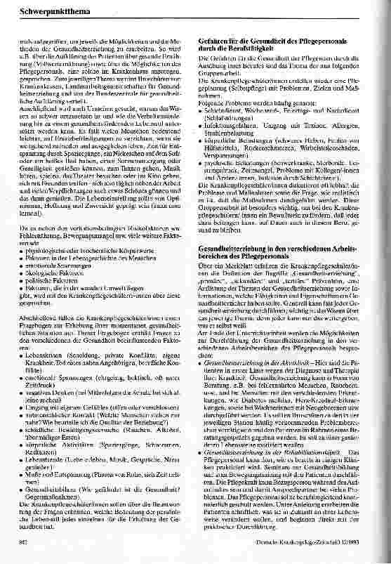 Vorschauseite 4: Gesundheitserziehung (G) in der Krankenpflegeausbildung