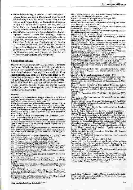 Vorschauseite 5: Gesundheitserziehung (G) in der Krankenpflegeausbildung