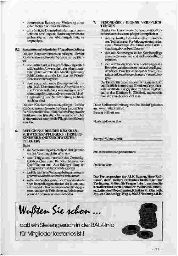 Vorschauseite 3: Pflegemanagement - Beeinflussung der Strukturqualität Stellenbeschreibung für Kinder/KrankenpflegerInnen im Funktionsdienst