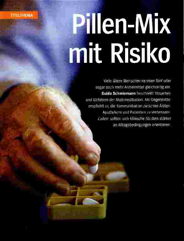 Vorschauseite 1: Pillen-Mix mit Risiko