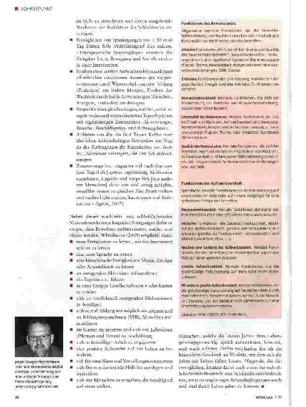 Vorschauseite 4: Geistesgegenwärtig sein Vigilanz und Vigilanzstörungen bei alten Menschen