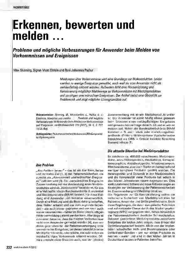 Vorschauseite 1: Erkennen, bewerten und melden ...