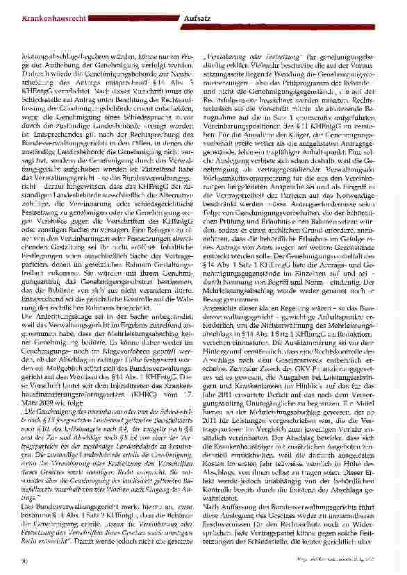 Vorschauseite 2: Ist der Mehrleistungsabschlag genehmigungsbedürftig? Anmerkungen zum Urteil des Bundesverwaltungsgerichts vom 30. Mai 2013-3 C 16. 12