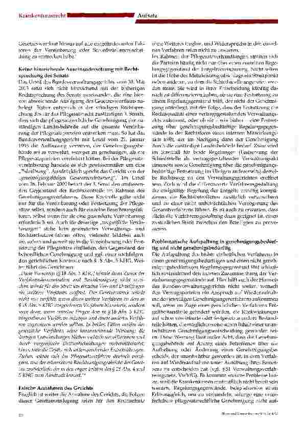Vorschauseite 4: Ist der Mehrleistungsabschlag genehmigungsbedürftig? Anmerkungen zum Urteil des Bundesverwaltungsgerichts vom 30. Mai 2013-3 C 16. 12