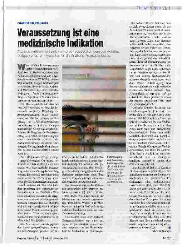 Vorschauseite 1: Voraussetzung ist eine medizinische Indikation
