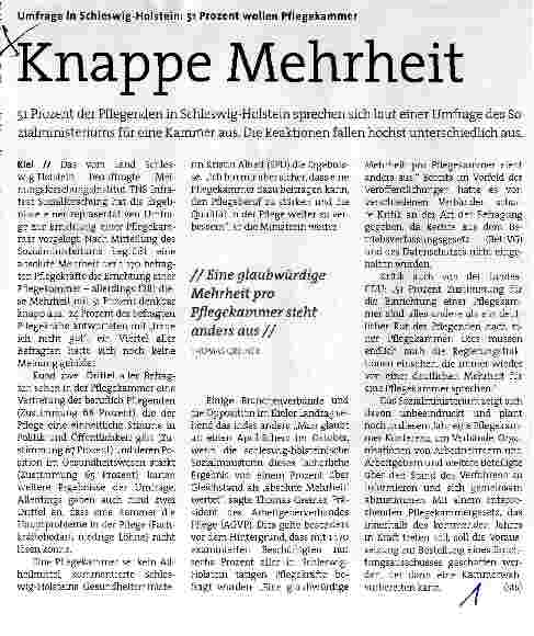 Vorschauseite 1: Knappe Mehrheit