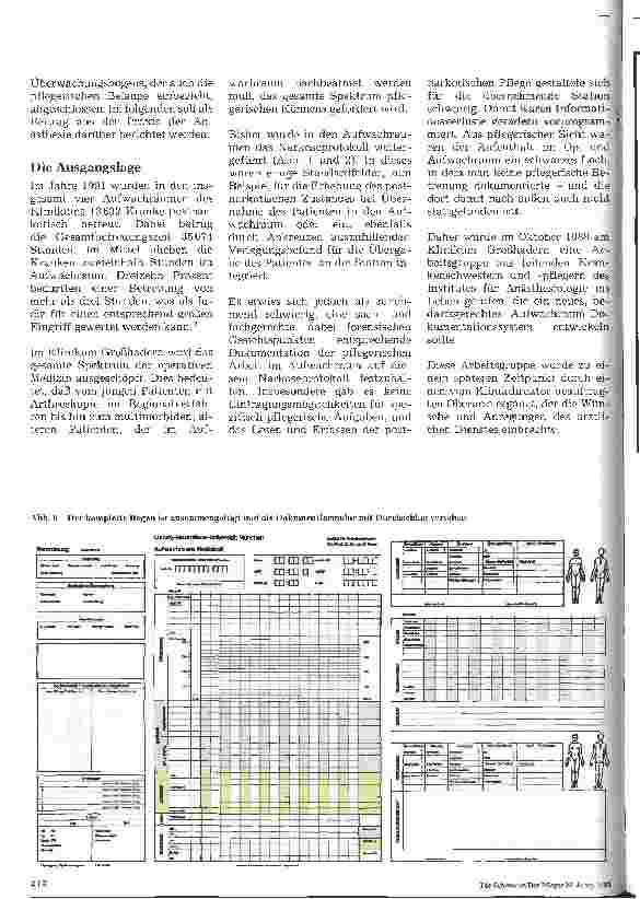 Vorschauseite 3: Überwachungsbogen für den Aufwachraum