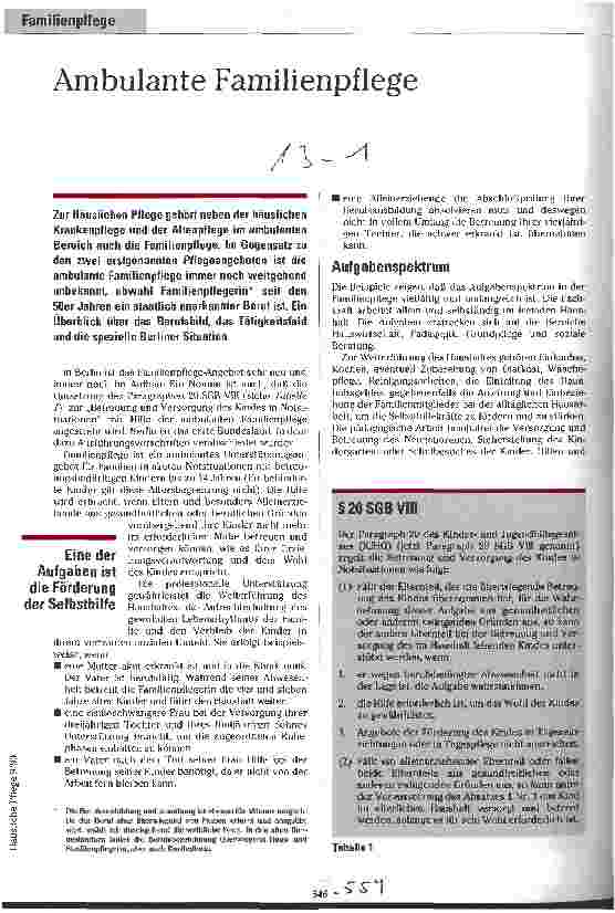 Vorschauseite 1: Ambulante Familienpflege
