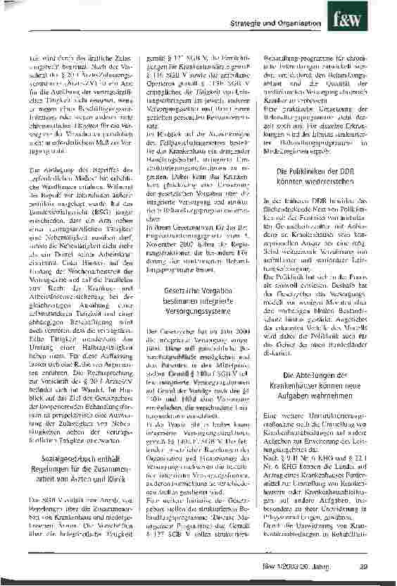 Vorschauseite 2: Das Facharztzentrum am Krankenhaus bringt Geld Die Notwendigkeit der Zusammenarbeit von ambulant und stationär wächst, aber noch fehlt es an den richtigen Strukturen