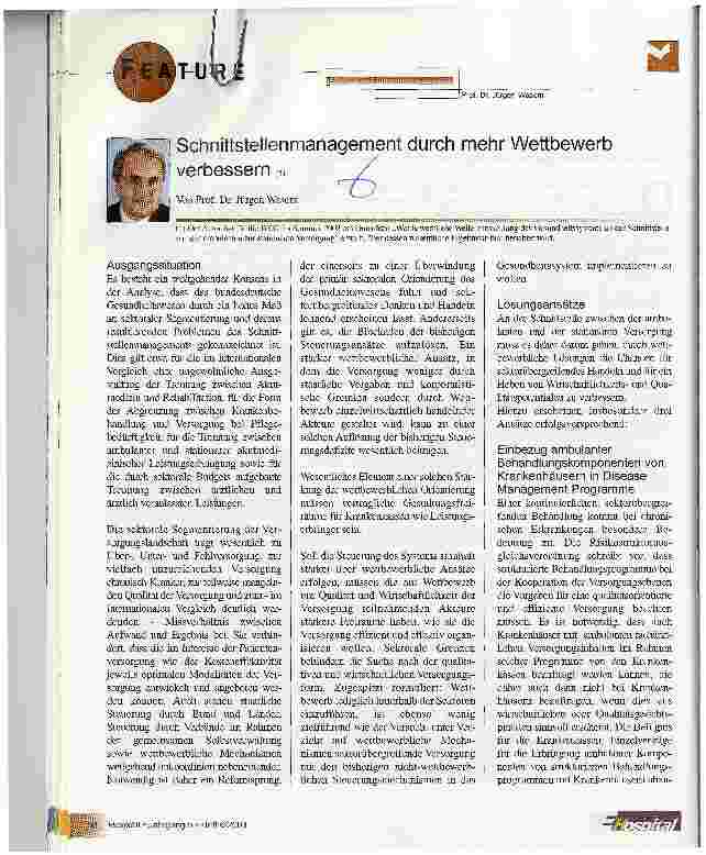 Vorschauseite 1: Schnittstellenmanagement durch mehr Wettbewerbverbessern