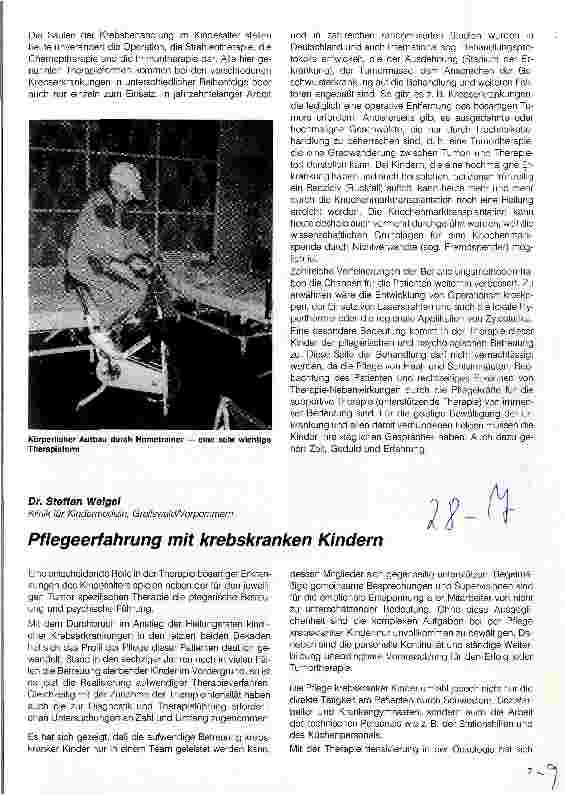 Vorschauseite 2: Krebskranke Kinder - was kann die Medizin heute für sie tun?