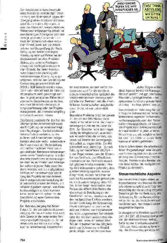 Vorschauseite 2: Outsourcing als Königsweg Rechtliche Fragestellungen beim Ausgründen einer Tochtergesellschaft