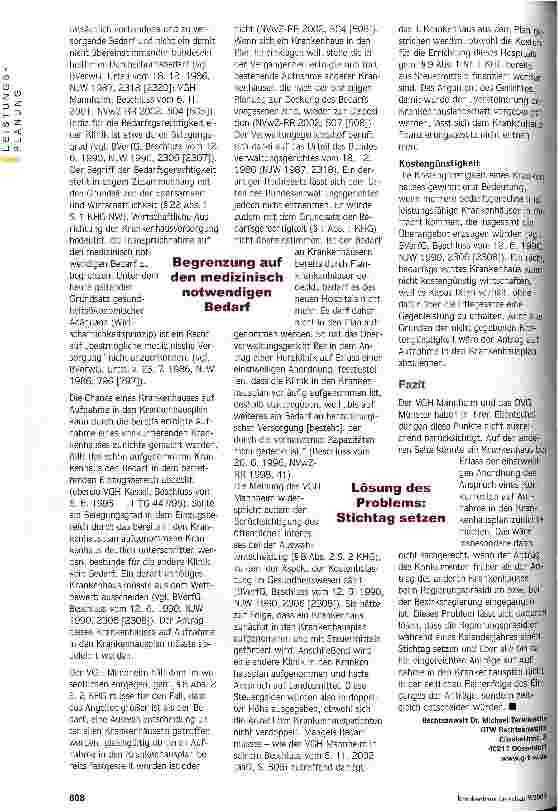 Vorschauseite 3: Die Konkurrenz schläft nicht Konkurrentenschutz gegen die Aufnahme in den Krankenhausplan