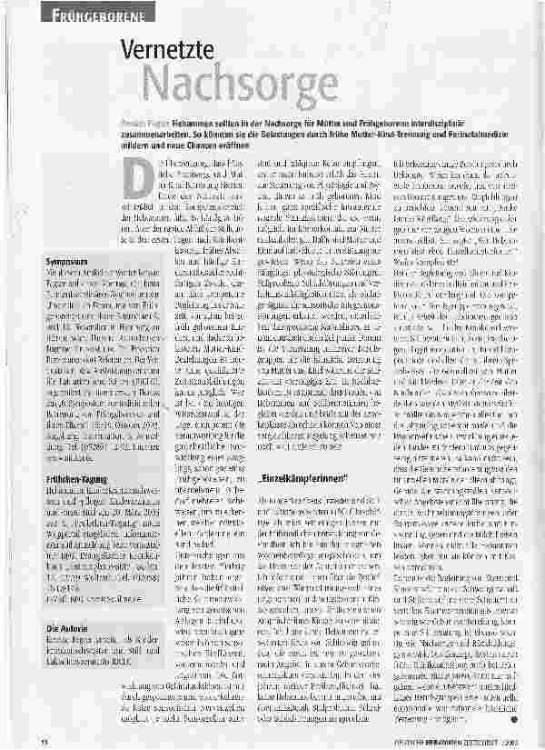 Vorschauseite 1: Vernetzte Nachsorge