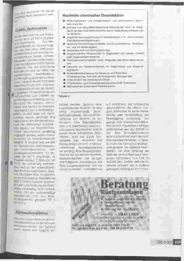 Vorschauseite 6: Wo Kosten sich sinnlos in Desinfetionssprühnebeln auflösen Unnötige und umweltbelastende Desinfektionsverfahren in Kliniken