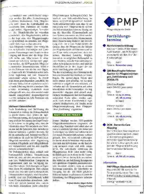 Vorschauseite 2: Vorteile und Risiken einer EDV-gestützten Dokumentation
