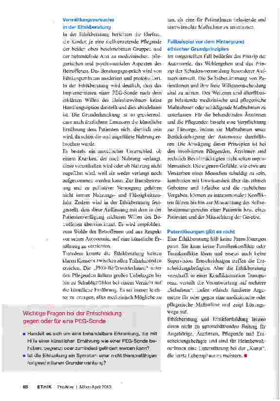 Vorschauseite 3: Zwangsernährung oder „selbstbestimmt sterben?