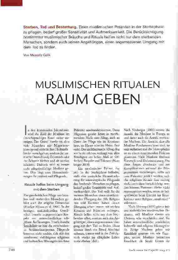 Vorschauseite 1: MUSLIMISCHEN RITUALEN RAUM GEBEN