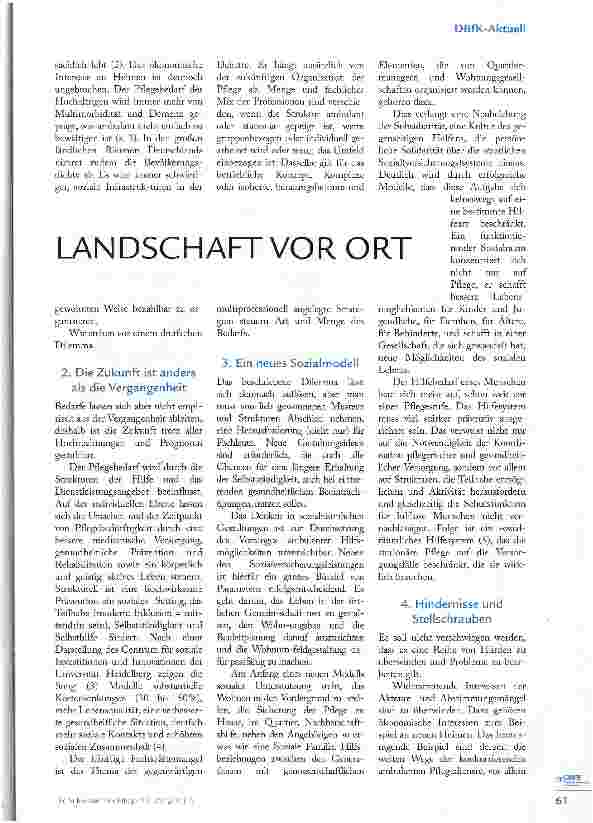 Vorschauseite 2: GEFRAGT: NEUE VERSORGUNGSLANDSCHAFT VOR ORT