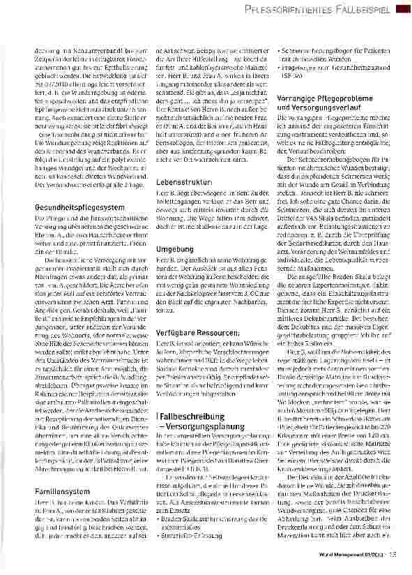 Vorschauseite 2: Versorgungsstrategien im häuslichen Bereich bei einem „Wundpatienten mit Adipositas per magna