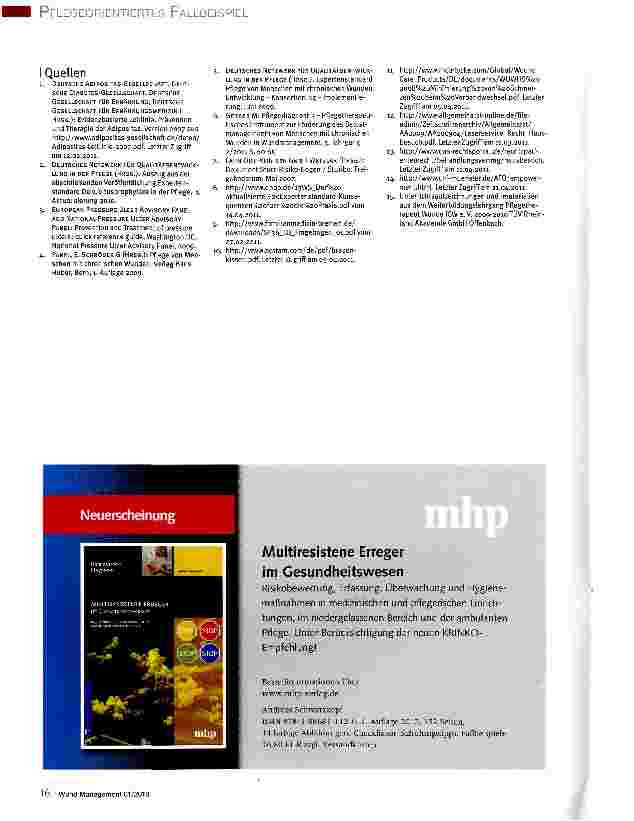 Vorschauseite 5: Versorgungsstrategien im häuslichen Bereich bei einem „Wundpatienten mit Adipositas per magna