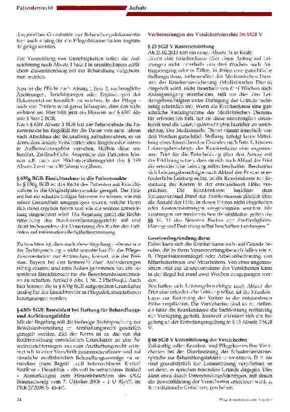 Vorschauseite 4: Das Patientenrechtegesetz und seine Auswirkungen für Pflegeeinrichtungen