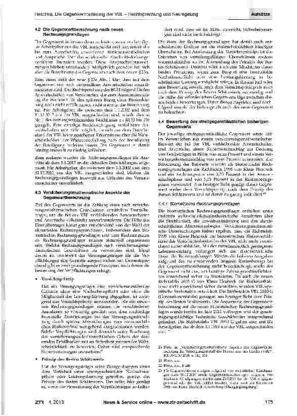 Vorschauseite 5: Die Gegenwertforderung der VBL - Rechtsprechung und Neuregelung