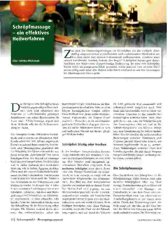 Vorschauseite 1: Schröpfmassageein effektives Heilverfahren