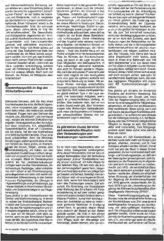 Vorschauseite 2: Das Krankenhaus zwischen Aufgabe und Gesetzgebung