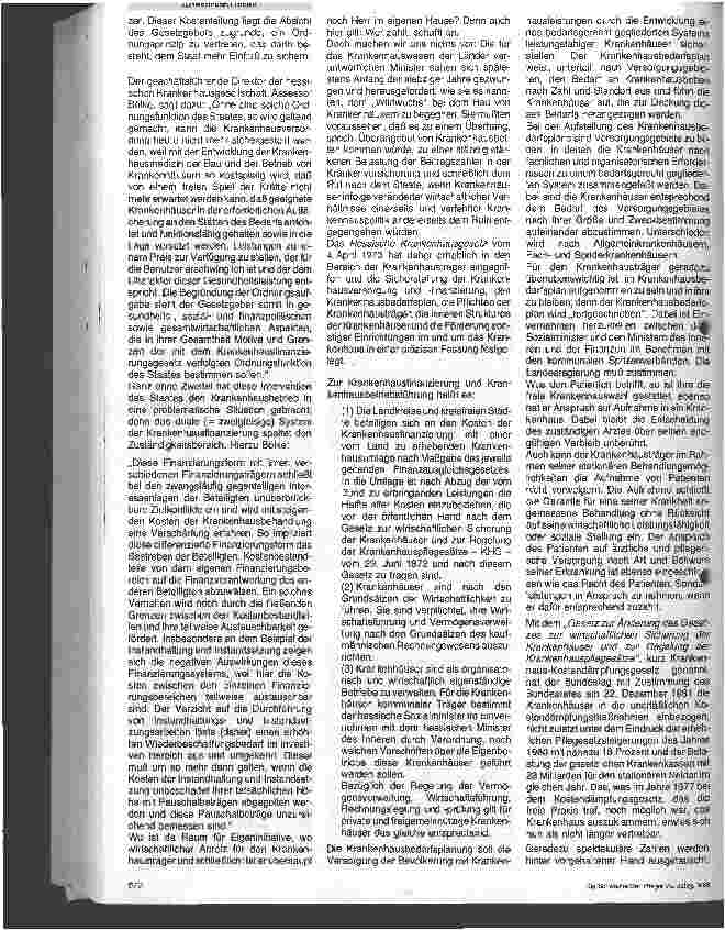 Vorschauseite 3: Das Krankenhaus zwischen Aufgabe und Gesetzgebung