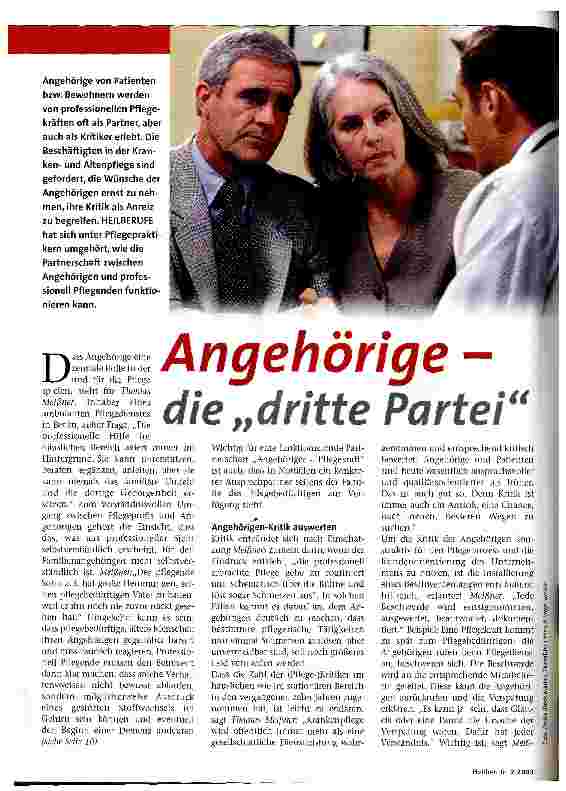 Vorschauseite 1: Angehörige - die dritte Partei