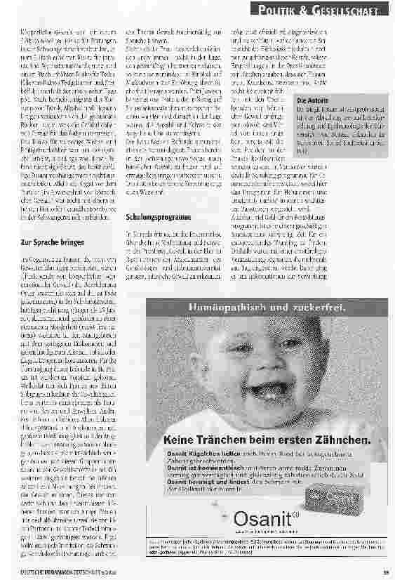 Vorschauseite 2: Gewalt und perinatale Gesundheit