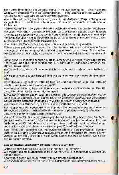 Vorschauseite 2: Der unbewältigte Tod - Wie stirbt man in unserer Gesellschaft 1. Teil