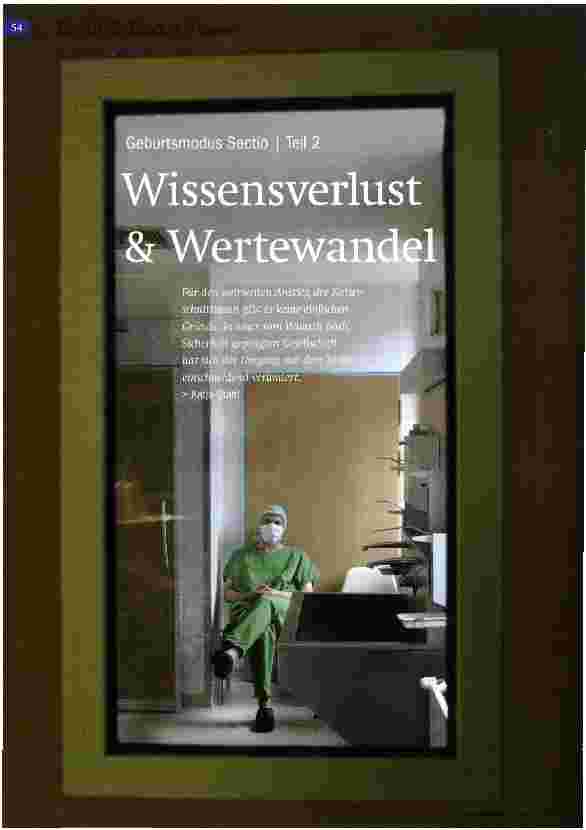 Vorschauseite 1: Geburtsmodus Sectio Teil2 Wissenverlust & Wertewandel