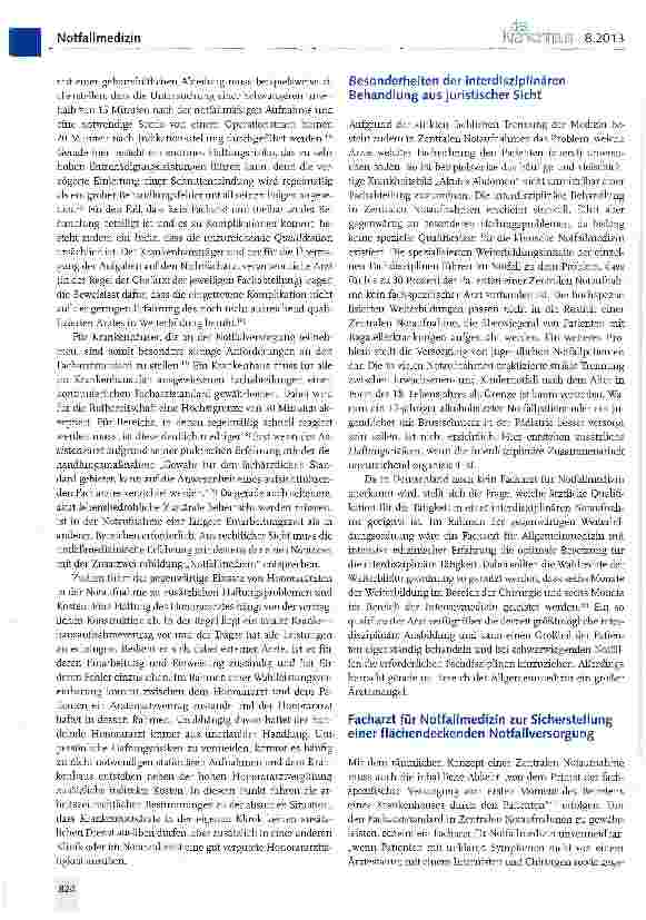 Vorschauseite 3: Qualifikationsanforderungen und Haftungsrisiken in der Zentralen Notaufnahme