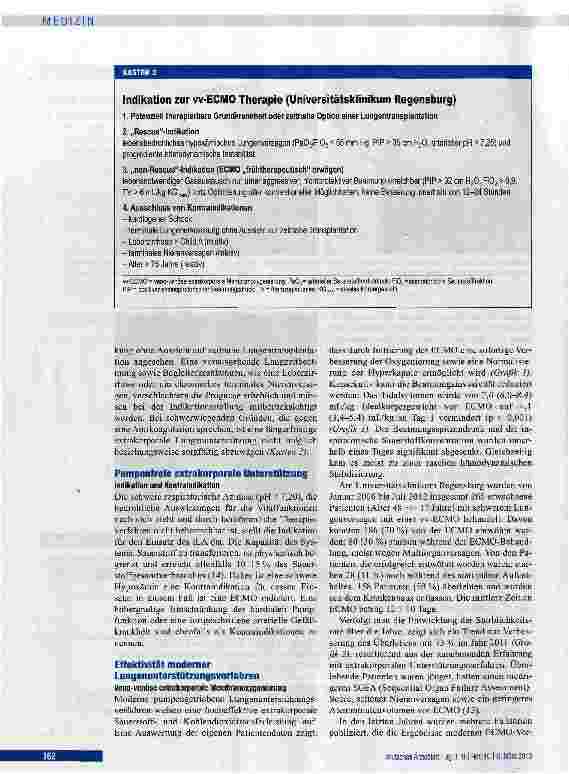 Vorschauseite 4: Extrakorporale Lungenunterstützung bei schwerem Lungenversagen des Erwachsenen
