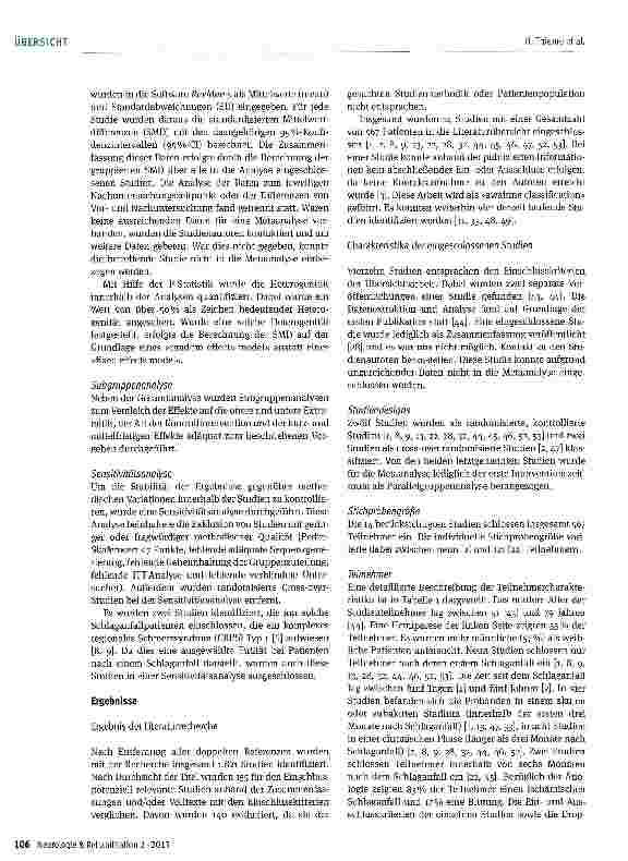 Vorschauseite 4: Die Spiegeltherapie zur Verbesserung motorischer Funktionen nach Schlaganfaü - deutsche und gekürzte Version eines Cochrane Reviews