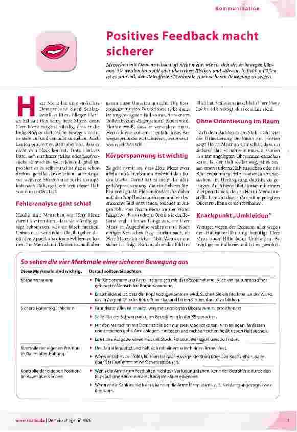 Vorschauseite 1: Positives Feedback macht sicherer
