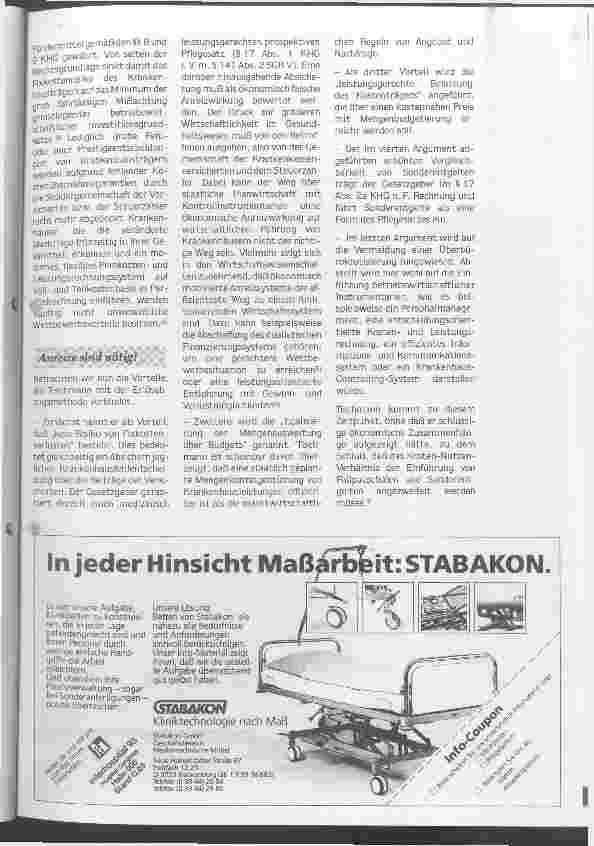 Vorschauseite 3: Offenbar fällt es schwer, gewohnte Gleise zu verlassen Zu: Sonderent gelte, Fallpauschalen und falsche Propheten v. P. Tischmann, KU 1/93