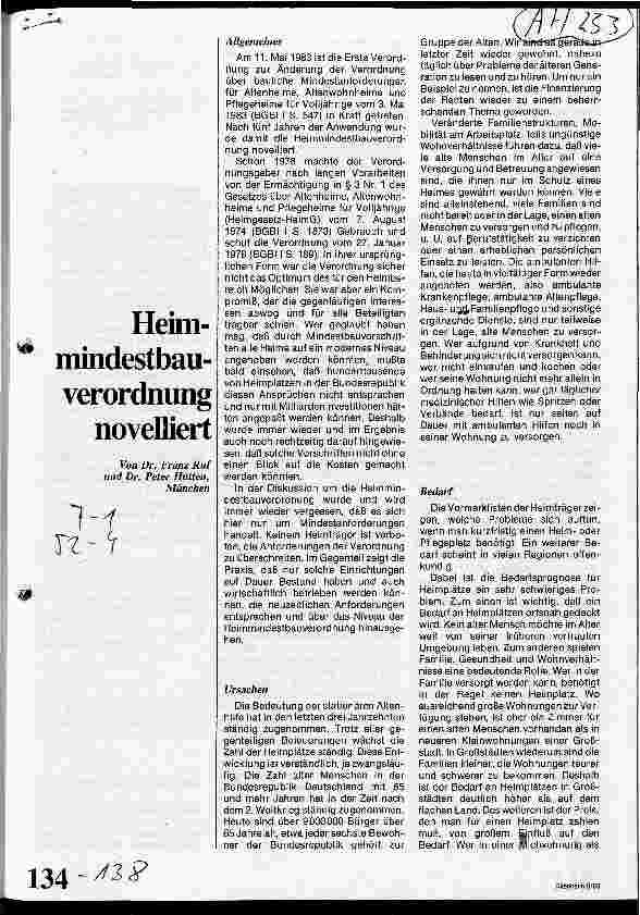 Vorschauseite 1: Heimmindestbauverordung novelliert