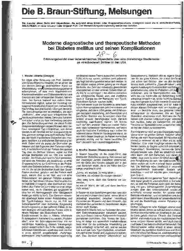 Vorschauseite 1: Moderne diagnostische und therapeutische Methoden bei Diabetes mellitus und seinen Komplikationen