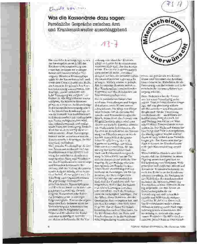 Vorschauseite 1: Einsatz von Hilfsmitteln in der häuslichen Pflege: Was die Kassenärzte dazu sagen:
