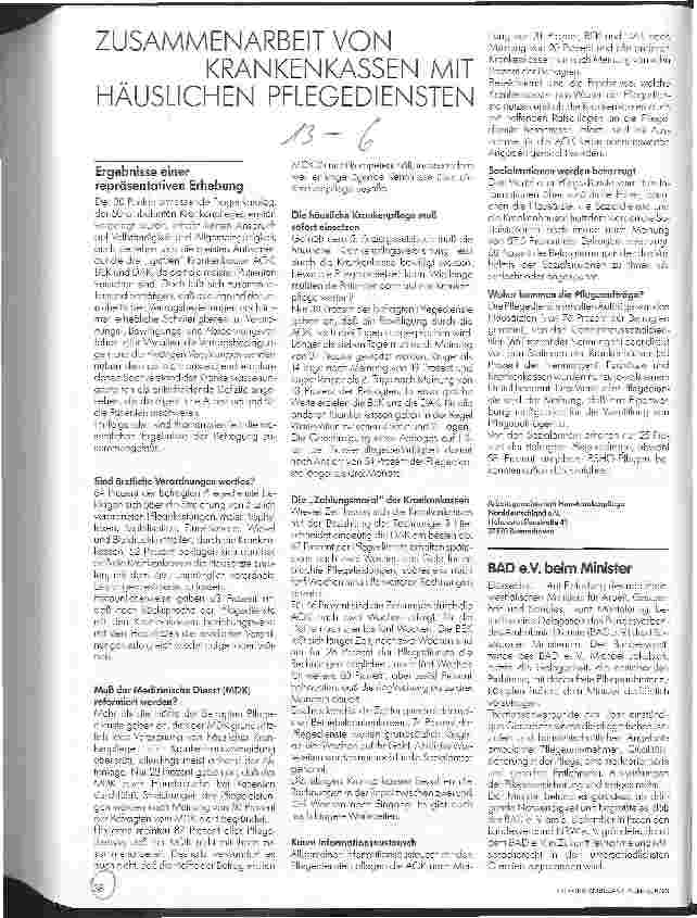 Vorschauseite 1: Zusammenarbeit von Krankenkassen mit häuslichen Pflegediensten