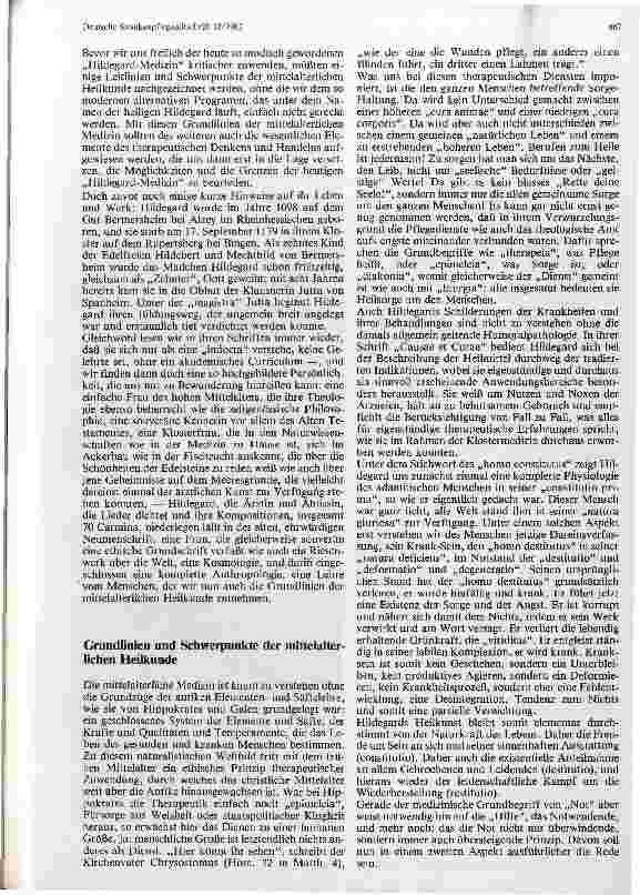 Vorschauseite 2: Grundlagen und Grenzen einer Hildegard - Medizin