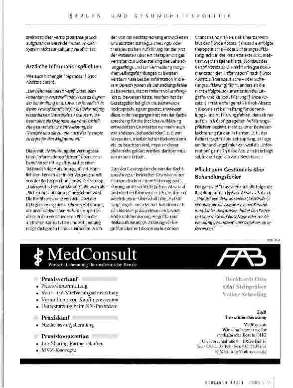 Vorschauseite 2: Patienten rechte im Gesetz - Teil 1